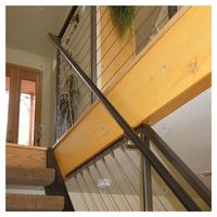 Balustrade en câble en acier inoxydable au design minimaliste Prima pour escalier, balcon et espace de vie extérieur