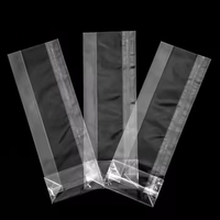 Sac en Cellophane Transparent à Fond Carré Plat Type Boîte pour Bonbons, En-cas ou avec Carton