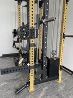 Máquina Smith Multifunción DINUO, Equipo de Gimnasio en Casa, Sistema Integrado de Poleas, Rack para Sentadillas y Levantamiento de Pesas