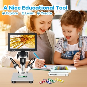 Microscope numérique stéréo LCD 7 pouces à usage industriel avec grossissement 1200X, carte 32 Go, capteur CMOS, kit de réparation de montres - Product Image 3