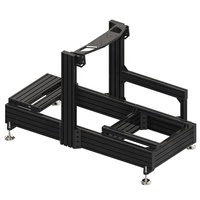 Simulateur de course automobile 40160 Rig, cockpit de course automobile, fauteuil de jeu DIY, mouvement dynamique, simulation de course automobile, support en aluminium 4040 4080, cockpit