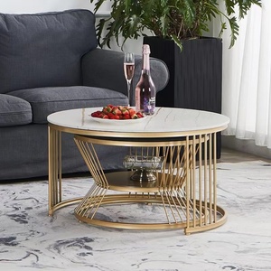 Table basse en marbre ronde pour la maison et les petits appartements, modèle tendance, vente en gros - Product Image 5