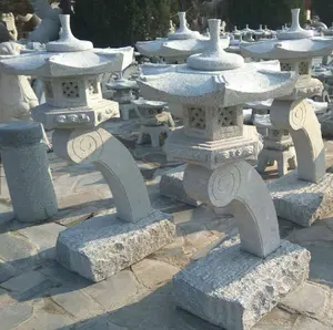Lentera batu granit Cina alami untuk dijual lentera batu taman dan kuil