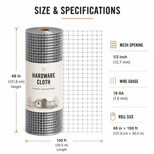 Nano Galvanized Hardware Cloth Welded <b>Wire</b> <b>Mesh</b> Roll Rust Resistant Square <b>Mesh</b> for <b>Garden</b> Fence - Product Image 6