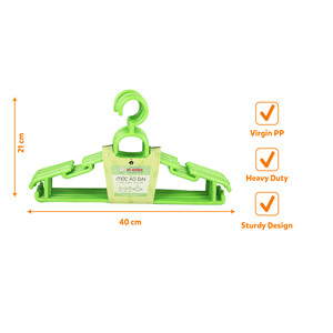 Durable PP <b>Plastic</b> Hangers with Smooth Edges Heavy Duty Modern Space Saving Closet Organizer for Home Laundry Retail Store - Product Image 1