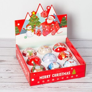 Boîte en étain en forme de boule de Noël de vente chaude avec des boîtes à cils de ruban boîte à bonbons en fer blanc - Product Image 4