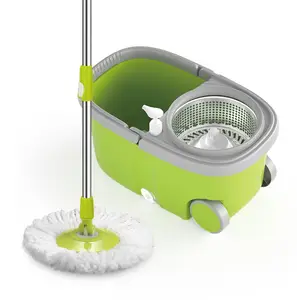 2023 Magic Spin Cleaning Mop Stainless Steel Removable Pole Handle 360 Degree Rotating Mops With Bucket Set House Cleaning Tool