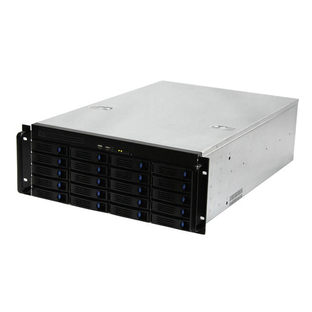 4U 19inch BTX Industrial Steel NAS Storage Hot Swap Chassis Rack Mount Raid 21 Bay Server Case with Fan Stock ATX PSU