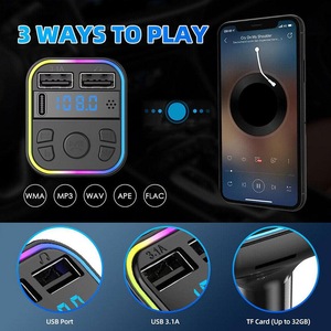 G38 G39 PD QC 3.1A Lecteur <span class=keywords><strong>MP3</strong></span> de voiture sans fil mains libres, kit voiture, double chargeur USB C rapide, modulateur, émetteur FM Bluetooth - Product Image 2
