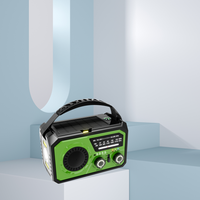 Solar Aufladbares AM/FM Tragbares Radio Multi-Band Internet-Empfänger USB LED-Taschenlampe 1500mAh Akku 10-30W Ausgangsleistung für