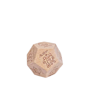 Sồi 12 mặt bằng gỗ xúc xắc 3cm giản dị Giáo Dục Kỹ thuật số xúc xắc đặt trẻ em và người lớn khó khăn trong việc lựa chọn trò chơi dices - Product Image 2