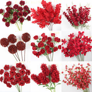 Ramo de Flores Artificiales para Techo de Capilla de Boda con Bayas Rojas, Phalaenopsis y Flores de Amapola de Seda para Decoración de Celebraciones de Boda - Product Image 2