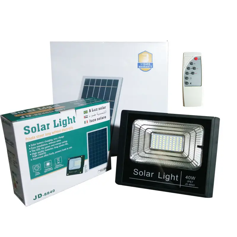 Solar Panel Flood Lighting 25W 40W 60W 500W 400W 300W 200W Led Reflector 100W Solar Light