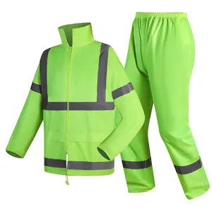Customized Rain Coat Waterproof Safety Rain Suit For Men Impermeables Para Lluvia Capa De Chuva