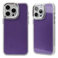 Chine usine de haute qualité belle couverture de téléphone grand trou TPU + acrylique couleur transparente étui de téléphone pour iPhone pour Samsung