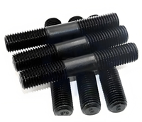 DIN938/DIN835/DIN939/DIN940/GB901 Carbon Steel High Strength Grade 8.8-12.9 Double-Headed Rod Studs M12x1.5 6mm Black Oxide Nuts