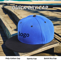 Gorras de béisbol ajustadas de pico plano personalizadas de alta calidad para hombres Gorra de ala plana deportes Snapback rendimiento al por mayor aplicable