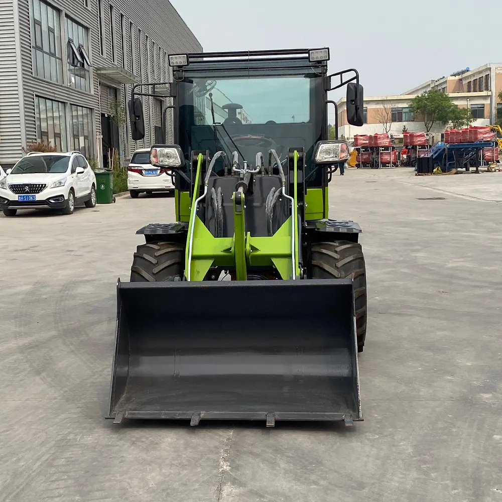 Çin HT920 2 Ton 1 Ton 3 Ton kompakt yükleyici satılık küçük mikro Mini kepçe ön uç yükleyiciler