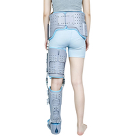 Orthèse de jambe Hkafo à charnière réglable et design perforé respirant pour la rééducation des membres inférieurs après fracture de la hanche