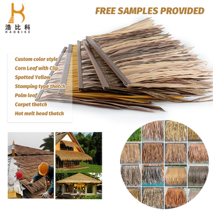 Thiết kế hiện đại chống cháy nhân tạo thatch Roof tấm cách nhiệt tổng hợp <span class=keywords><strong>PVC</strong></span> nhựa mái nhà để sử dụng nhà - Product Image 4