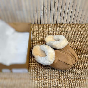 2026 Custom UGS LOGO Genuine Leather Lining New <strong>Wool</strong> for <strong>Slippers</strong> for <strong>Women</strong> Star Outside Home Woolly <strong>Slipper</strong> Shoes - Product Image 5