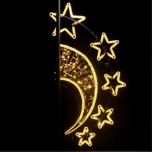 Luces de Navidad 2D para Columnas, Decoración Impermeable para Farolas con Motivos Festivos de Calle, Luna y Ramadán, Ideales para Exteriores - ¡Venta Caliente! - Product Image 5