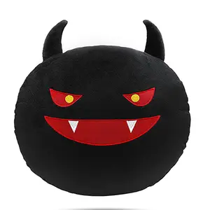 3163 12 Inch Red Black Halloween Devil Plush Toy Stuffed Animal Pillow Kids Friends Gift Evil Face Doll Plush Devil