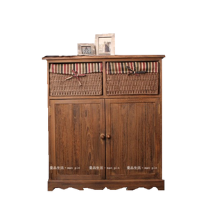 Living Room Furniture Cube <strong>Shoe</strong> <strong>Rack</strong> Cabinet Wooden <strong>Shoe</strong> Storage Cabinets <strong>Shoe</strong> <strong>Cupboard</strong> With Woven Basket Drawers - Product Image 1