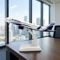 Modèle d'avion en métal moulé sous pression IndiGo Airbus A320neo à l'échelle 1/200 de 18 cm avec train d'atterrissage