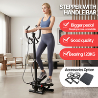 Steppeur multifonctionnel, appareil d'aérobic, mini-steppeur portable pour la maison, mini-steppeur avec barre de maintien
