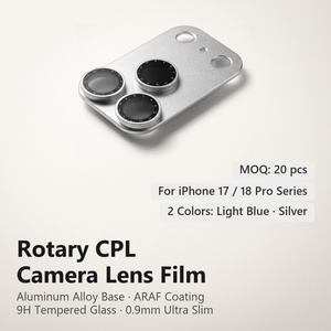 Protector de Lente de Cámara CPL Giratorio y Ajustable para Vendedores de Comercio Electrónico al por Mayor, Compatible con <span class=keywords><strong>iPhone</strong></span> 17 y 18 <span class=keywords><strong>Pro</strong></span> y <span class=keywords><strong>Pro</strong></span> <span class=keywords><strong>Max</strong></span> - Product Image 1