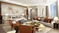Hochwertige Maßgefertigte Massivholz-Hotelzimmer-Möbelgarnitur Luxuriöser Moderner Stil 10 Jahre Garantie 5-Sterne-Hotel-Projekt China-Fabrik