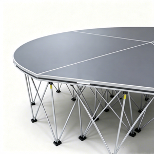 Event Smart stage <b>Kit</b> Heavy Duty Stage Equipment System Quick Assemble Stage Platform Round Stage Platform with Aluminum Riser - Product Image 1