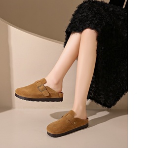 Chaussures Burken à enfiler personnalisées de haute qualité Birkenstocks Baotou Chaussons mi-orteils de style britannique pour hommes et femmes - Product Image 2
