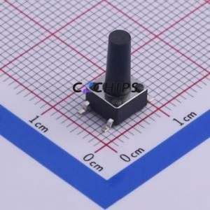 TS-1002S-12526C Tactile Switch SMD-4P,6x6mm Switch Single Pole Single Throw Round Button Vertical Mount 6mm - Product Image 1