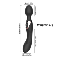 Vibrador de Doble Punta Interactivo para Mujeres, Estimulador de Clítoris y Punto G Realista con Doble Motor, Masajeador de Mano, Juguete Sexual para Adultos