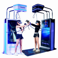 De 9D espacio caminando Simulador de movimiento de la plataforma de realidad virtual de disparar un arma máquina de juego