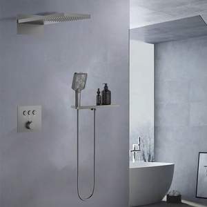 Sistema mezclador oculto de botón con logotipo OEM ODM de alta calidad con <span class=keywords><strong>termostato</strong></span> de ducha de mano - Product Image 6