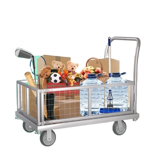 <span class=keywords><strong>Chariot</strong></span> à plateforme avec cage 4 en 1, <span class=keywords><strong>chariot</strong></span> à plateau pliable, <span class=keywords><strong>chariot</strong></span> à pousser robuste, <span class=keywords><strong>chariot</strong></span> à roulettes - Product Image 4