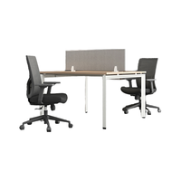 Bureau de travail à 2 places Bureau extensible multi-espaces Table modulaire en bois et acier