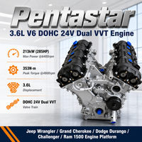 Moteur complet remanufacturé Pentastar 3.6L V6 DOHC 24V Dual VVT pour Jeep Wrangler Grand Cherokee Dodge Durango Ram 1500