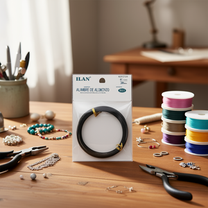 Filo di alluminio Iln 1,0 mm 5 m nero per artigianato e creazione di gioielli - Product Image 2