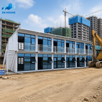 Maison mobile préfabriquée de 20 pieds, en kit, à 2 ou 3 étages, bureau modulaire pour travailleurs, dortoir, camp, appartement, maison préfabriquée en conteneur