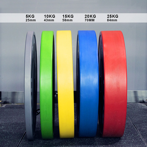 Plaques de musculation LDH, prix d'usine, colorées, personnalisables avec logo, disques en caoutchouc pour la musculation - Product Image 6