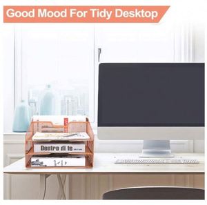 Chinese Factory Top Quality Best Price Mesh Desk <b>File</b> Organizer Letter Trays Mail Sorter Paper Holder Mesh Desk Organizer - Product Image 3