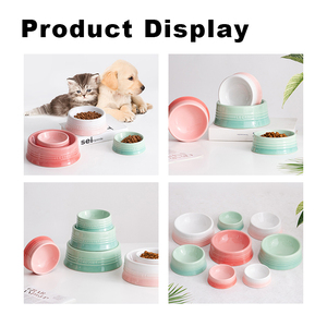 Mangkuk Keramik Gradien Penjualan Terlaris 2026 Aksesoris Hewan Peliharaan Mangkuk Makanan Hewan untuk Anak Anjing dan Anak Kucing - Product Image 6