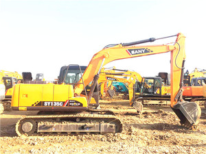 Excavadora de cadenas SANY SY135C de 13.5 toneladas usada de alta calidad con motor, caja de cambios, bomba y PLC - Product Image 3