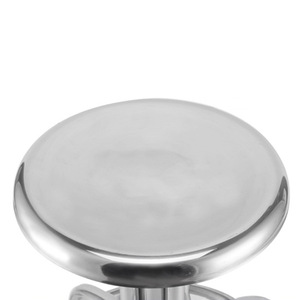 <b>Adjustable</b> Rotating Round <b>Stool</b> Stainless Steel Spiral Lift Three Legged With Wheels For Hospital Surgery And Factory Use - Product Image 4