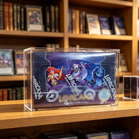 Boîte de présentation en acrylique transparente pour Lorcana TCG Ursula's Return Booster Box 24 paquets, protection UV, couvercle magnétique