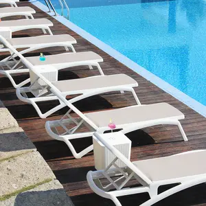 Beach Sunbed High Quality Outdoor Sunbed Rattan Furniture Daybed For Beach Pool Sun Outdoor Lounge Bed